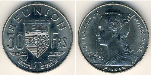 50 Franc Reunion Níquel 