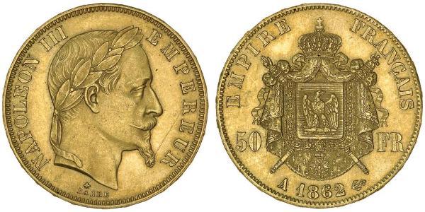50 Franc Second Empire (1852-1870) Or Napoleon III (1808-1873)