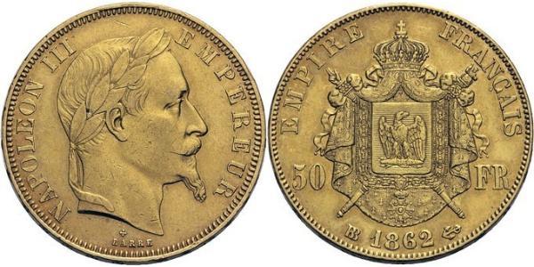 50 Franc Second Empire (1852-1870) Or Napoleon III (1808-1873)