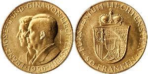 50 Franc Liechtenstein Oro Franz Joseph II, Prince of Liechtenstein (1938 - 1989) 