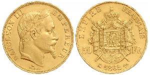 50 Franc Secondo Impero francese (1852-1870) Oro Napoleone III (1808-1873)