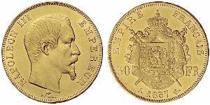 50 Franc Secondo Impero francese (1852-1870) Oro Napoleone III (1808-1873)