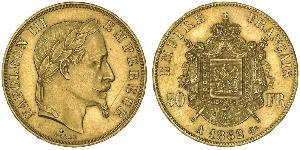 50 Franc Secondo Impero francese (1852-1870) Oro Napoleone III (1808-1873)