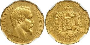 50 Franc Secondo Impero francese (1852-1870) Oro Napoleone III (1808-1873)