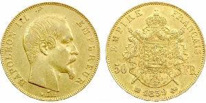 50 Franc Secondo Impero francese (1852-1870) Oro Napoleone III (1808-1873)