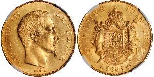 50 Franc Secondo Impero francese (1852-1870) Oro Napoleone III (1808-1873)