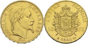 50 Franc Secondo Impero francese (1852-1870) Oro Napoleone III (1808-1873)