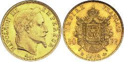 50 Franc Segundo Imperio francés (1852-1870) Oro Napoleon III (1808-1873)