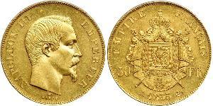 50 Franc Segundo Imperio francés (1852-1870) Oro Napoleon III (1808-1873)
