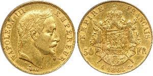 50 Franc Segundo Imperio francés (1852-1870) Oro Napoleon III (1808-1873)