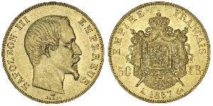 50 Franc Segundo Imperio francés (1852-1870) Oro Napoleon III (1808-1873)