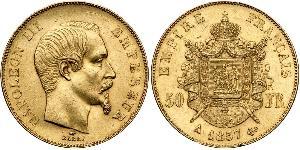 50 Franc Segundo Imperio francés (1852-1870) Oro Napoleon III (1808-1873)
