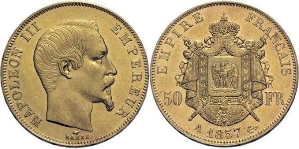 50 Franc Segundo Imperio francés (1852-1870) Oro Napoleon III (1808-1873)
