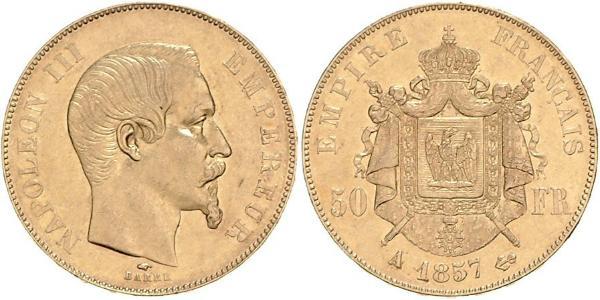 50 Franc Segundo Imperio francés (1852-1870) Oro Napoleon III (1808-1873)