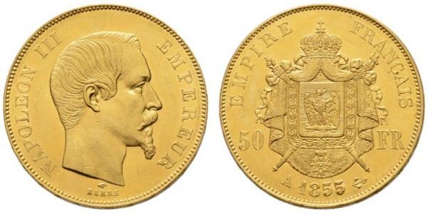50 Franc Segundo Imperio francés (1852-1870) Oro Napoleon III (1808-1873)