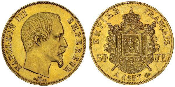 50 Franc Segundo Imperio francés (1852-1870) Oro Napoleon III (1808-1873)