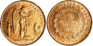 50 Franc Tercera República Francesa (1870-1940)  Oro 