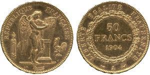 50 Franc Tercera República Francesa (1870-1940)  Oro 