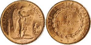 50 Franc Terza Repubblica francese (1870-1940)  Oro 