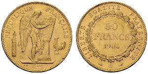 50 Franc Terza Repubblica francese (1870-1940)  Oro 