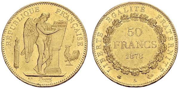 50 Franc Terza Repubblica francese (1870-1940)  Oro 