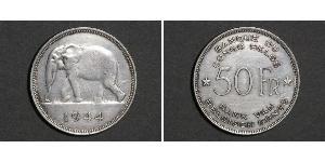 50 Franc Geschichte der Demokratischen Republik Kongo (1908 - 1960) Silber 