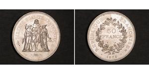 50 Franc French Fifth Republic (1958 - ) Silver 