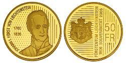 50 Franc Liechtenstein 金 