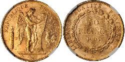 50 Franc 法兰西第三共和国 (1870 - 1940) 金 