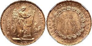 50 Franc 法兰西第三共和国 (1870 - 1940) 金 