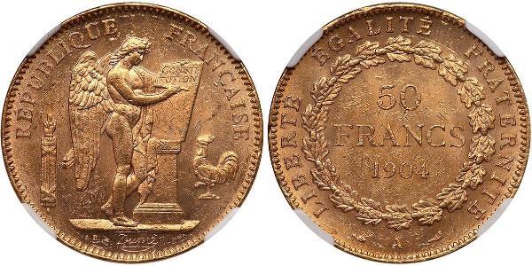 50 Franc 法兰西第三共和国 (1870 - 1940) 金 