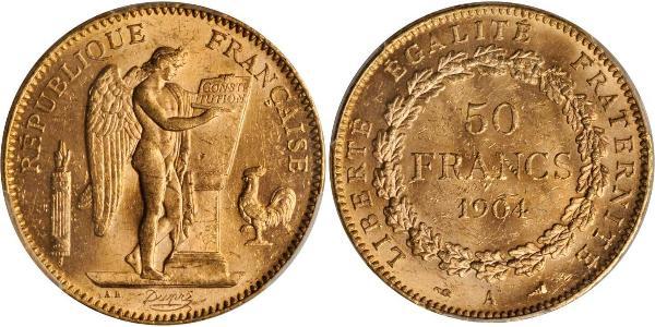 50 Franc 法兰西第三共和国 (1870 - 1940) 金 