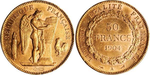 50 Franc 法兰西第三共和国 (1870 - 1940) 金 