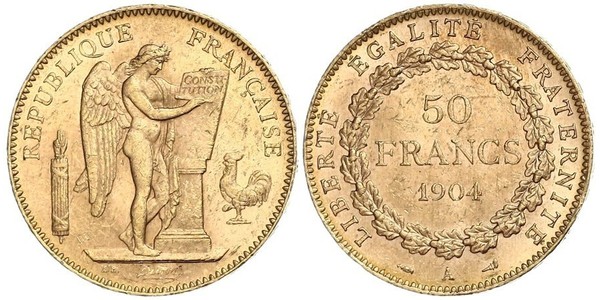 50 Franc 法兰西第三共和国 (1870 - 1940) 金 