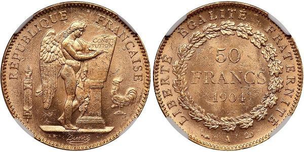 50 Franc 法兰西第三共和国 (1870 - 1940) 金 