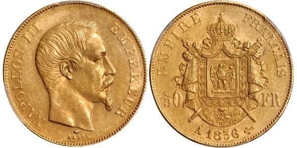 50 Franc 法蘭西第二帝國 (1852 - 1870) 金 拿破仑三世