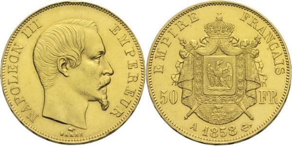 50 Franc 法蘭西第二帝國 (1852 - 1870) 金 拿破仑三世