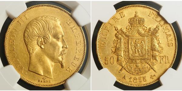 50 Franc 法蘭西第二帝國 (1852 - 1870) 金 拿破仑三世