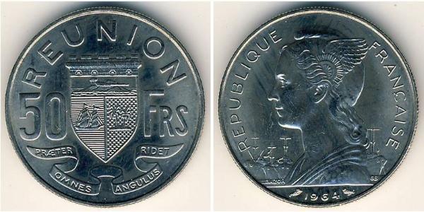 50 Franc Reunion 镍 