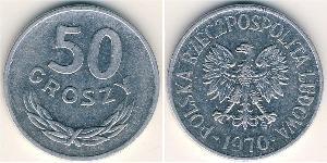 50 Grosh Repubblica Popolare di Polonia (1952-1990) Alluminio 