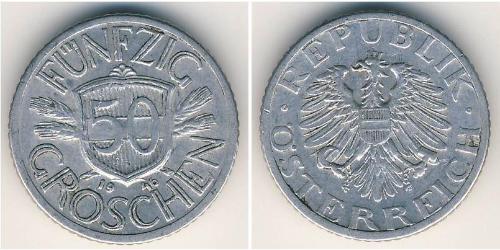 50 Grosh Allied-occupied Austria (1945-1955) Aluminium 