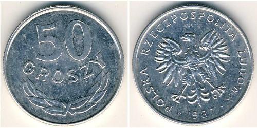 50 Grosh Volksrepublik Polen (1952-1990) Aluminium 