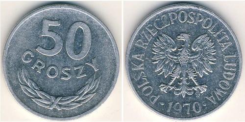 50 Grosh Volksrepublik Polen (1952-1990) Aluminium 