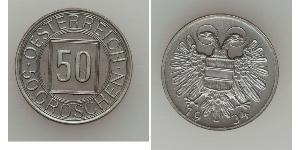 50 Grosh Federal State of Austria (1934-1938) Copper/Nickel 