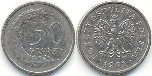 50 Grosh Third Polish Republic (1991 - ) Copper/Nickel 