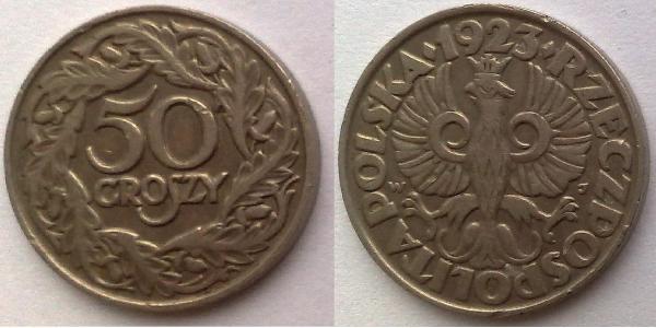 50 Grosh Second Polish Republic (1918 - 1939) Nickel 