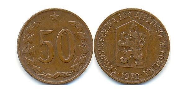 50 Heller Czechoslovakia (1918-1992) Bronze 