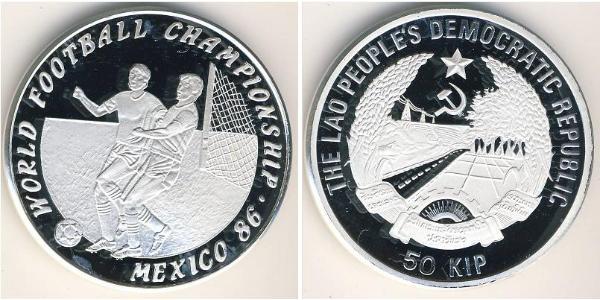 50 Kip Laos Plata 