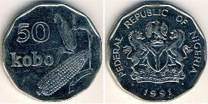 50 Kobo Nigeria Nickel/Stahl 