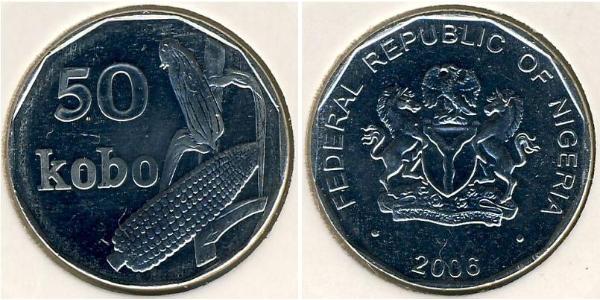 50 Kobo Nigeria Níquel/Acero 